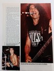 Slayer Tom Araya-1992 Full Page 8x11 Magazine Article   Poster Pinup Clipping