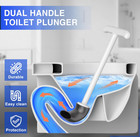 Desatascador Inodoro Con Soporte De Pared Y Portaplacas Oculto Blanco  Nuevo