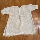 Antique Victorian edwardian Childs Cotton Dress Lace Tatting Trim Fancywork
