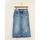 Mother The Vagabond  High Rise Denim Midi Skirt In For Sure Size 24