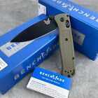 Benchmade 535 Bugout 3 24  Cpm-s30v Custom Black Blade Green Grivory Handle