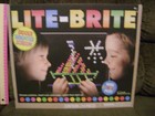 Lite-brite Magic Screen Set 200  Pegs   6 Templates Light Bright -open Box