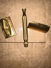 Vintage Antique Gillette Ball Handle Gold Tone Tech Razor Set Box Damaged