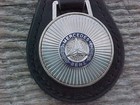 Unique Mercedes Benz Grain Leather Key Fob Vintage Nos Custom-made Top-quality