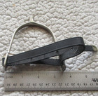 3  1 2   Opening Korsteel Spur English Black Leather Fancy Spur Strap