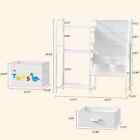 Kids Bookshelf And Toy Storage Organizer - 4 Tier Book Shelf With Movable Toy   