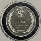 Vintage Georgia State Proof Collectible Coin Sterling Silver  925 Medal Round