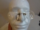 Antique Vintage Pince-nez Pinch Nose 12k Gold Filled Spectacles Glasses W Case