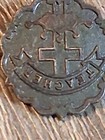Vintage Religious  preacher  Cross Design Pinback Button Badge