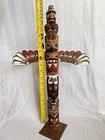 Vintage Barb Williams 18 5    Hand Indian Carved Totem  Signed