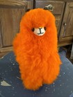Peruvian Alpaca Fur Alpaca Plush 8    Orange Handmade Real Alpaca Fleece Llama