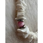 White Puka Shell Anklet Pink 9  Puka Style Beachy Coastal Chic Boho Adjustable