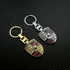 Porsche Double-sided Logo Crest Key Ring Keychain Solid Metal   Pick You Color