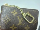 Authentic Louis Vuitton Monogram Key Pouch Pochette Cles Coin Purse