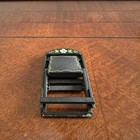 Vintage Miniature Folding Chair Black Floral Dollhouse Furniture 1 12 Scale