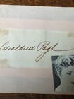      Geraldine Page D1987 Signed Album Page Cut Autograph 100  Authentic     