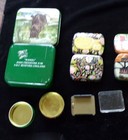 Mixed Lot Of 8 Vintage Tin Pill Small Collectible Metal Container Boxes