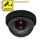 Dummy Cctv Security Camera Flashing Led Fake Surveillance Dome Camera Black
