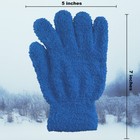 Men s Women s 2 Pairs Warm Winter Fuzzy Cozy Gloves  2 Set Blue One Size 