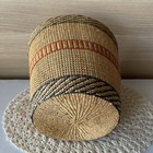 Vintage Boho Handwoven Chinese Basket Planter 1970s Peoples Republic Of China