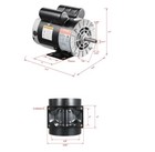 3 7hp Air Compressor Electric Motor 230v 17 2a 3450rpm 56 Frame Cw ccw Rotation