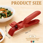 2pcs Hot Plate Grippers  Silicone Anti Scald Bowl Holder Clip  Red  Green