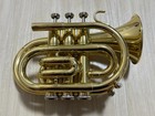Jupiter Jpt-416 Pocket Trumpet Gold With Semi Hard Case And Mouthpiece