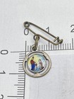 Vintage Religious Catholic Pin Medal Italy Baby Jesus Mary Joseph Guardian Angel