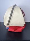 Clark Vintage Red   White Naugahyde Bowling Ball Bag Charles F  Clark Chicago