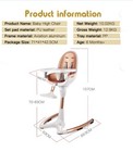 Hot Mom High Chair -adjustable Seat Height  angle With Foot Rest  white 