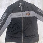 Harley Davidson Jacket Men s Large Black Embroidered Logo Motorcycle