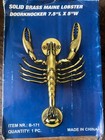 Solid Brass Maine Lobster Door Knocker 7 5    Nautical Coastal Decor W  Box