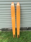 Vintage Pair Of 66  Omega 1 Lake Region International Wood Water Skis   Shot-ski