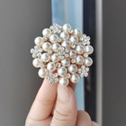 Vintage Pearls Rhinestone Flower Brooch Pin For Women Jewelry Gift Accessories