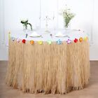 9 Ft Natural Raffia Tropical Luau Plastic Table Skirt Hawaiian Party Decorations