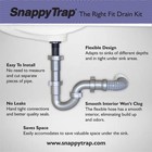 Snappy Trap Universal Flexible P Bathroom Sink Drain Pipe One Size  Gray 