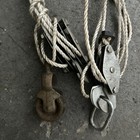 Poly Rope Hoist Pulley Wheel Block And Tackle Lift Quarter Inch Rope  garage 
