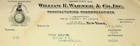 1924 William R Warner  New York  Ny Graphic Letterhead Correspondence -fc-13