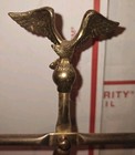 Vtg Scales Of Justice Eagle Brass Wood   Metal Mcm Antique Brass Tone Balance 