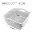 Lnq Luniqi Double-layer Draining Basket Plastic Fruits Vegetable Washing Bask   
