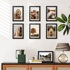 Happyhapi 4x6 Picture Frame Set Of 5  Wall Or Tabletop Display  Black