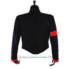 Michael Jackson Black Wool Jacket     King Of Pop Tribute  Thriller Style Biker Us