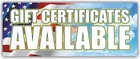 Gift Certificates Available Advertising Banner Vinyl Mesh Sign Flag Cards Shop