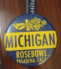 Vintage Michigan Wolverines Ncaa Football Rose Bowl Button Pin Pinback