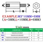 M2 Male-female Black Plastic Nylon Hex Column Standoff Support Spacer Pillar