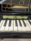 Vintage Childrens Black Toy Baby Grand Piano Miniature Decor 11  Tall
