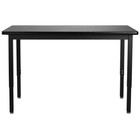 Pemberly Row 30x72  Metal Science Lab Table With Hpl Top In Black