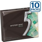5 Gum Sweet Mint Sugarfree Gum  15 Piece  10 Packs 