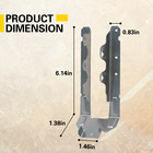 25pcs Galvanized Slopeable Light Rafter U Hanger For 2x8 Joist Hangers Steel