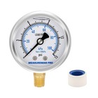 0-15 Psi Low Pressure Gauge  2  Dial Size  1 4 Npt Lower Mount